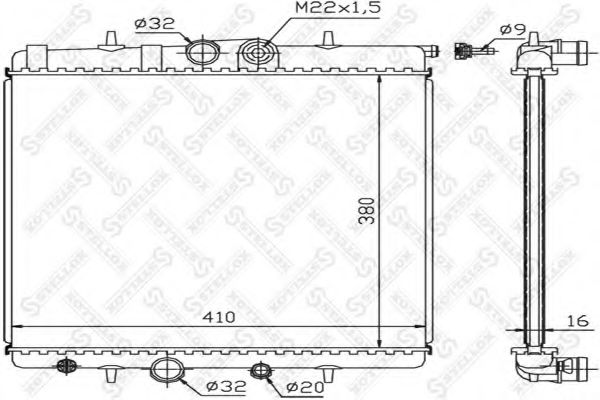 STELLOX 10-26130-SX Радиатор, охлаждение двигателя 