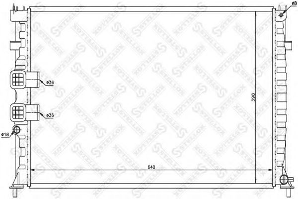 STELLOX 10-26154-SX Радиатор, охлаждение двигателя для PEUGEOT (Пежо) STELLOX 10-26154-SX Радиатор, охлаждение двигателя для PEUGEOT (Пежо)