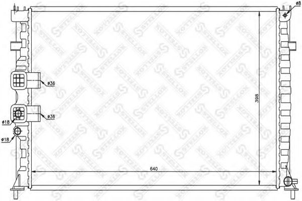 STELLOX 10-26155-SX Радиатор, охлаждение двигателя для PEUGEOT (Пежо) STELLOX 10-26155-SX Радиатор, охлаждение двигателя для PEUGEOT (Пежо)