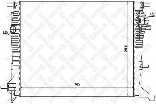 STELLOX 10-26161-SX Радиатор, охлаждение двигателя 