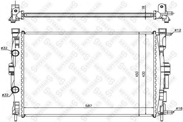 STELLOX 10-26173-SX Радиатор, охлаждение двигателя 