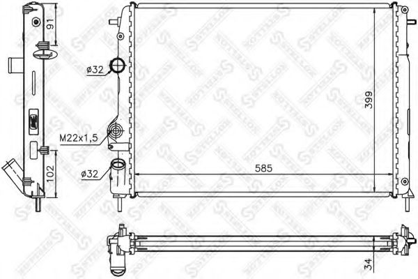 STELLOX 10-26174-SX Радиатор, охлаждение двигателя для DACIA SANDERO (Дача Сандэро) STELLOX 10-26174-SX Радиатор, охлаждение двигателя для DACIA SANDERO (Дача Сандэро)