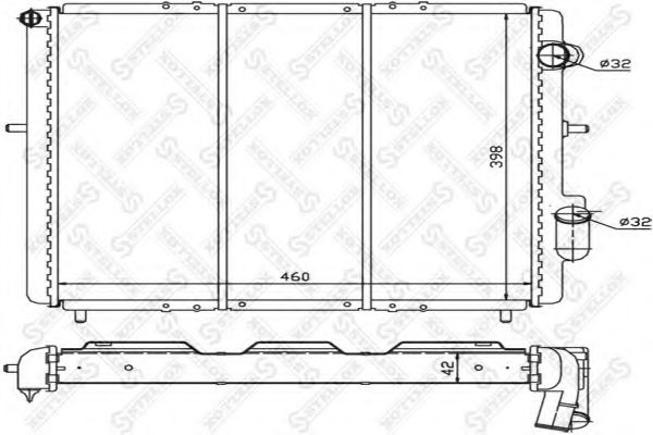 STELLOX 10-26209-SX Радиатор, охлаждение двигателя для RENAULT CLIO I (Рено Cлио и) STELLOX 10-26209-SX Радиатор, охлаждение двигателя для RENAULT CLIO I (Рено Cлио и)