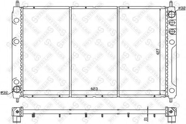 STELLOX 10-26224-SX Радиатор, охлаждение двигателя для ROVER (Ровер) STELLOX 10-26224-SX Радиатор, охлаждение двигателя для ROVER (Ровер)