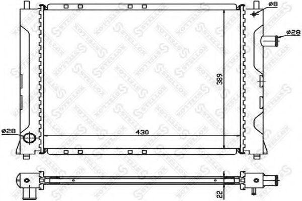 STELLOX 10-26226-SX Радиатор, охлаждение двигателя для ROVER 400 (Ровер 400) STELLOX 10-26226-SX Радиатор, охлаждение двигателя для ROVER 400 (Ровер 400)