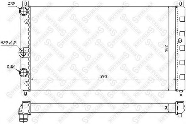 STELLOX 10-26236-SX Радиатор, охлаждение двигателя 