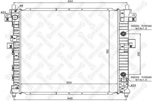 STELLOX 10-26292-SX Радиатор, охлаждение двигателя 