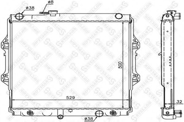 STELLOX 10-26295-SX Радиатор, охлаждение двигателя 
