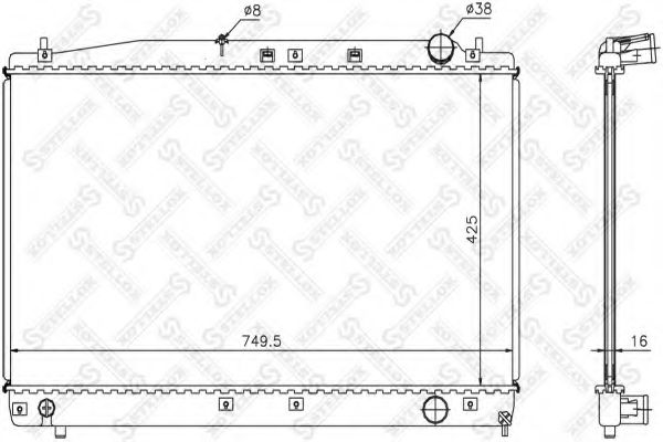 STELLOX 10-26313-SX Радиатор, охлаждение двигателя 