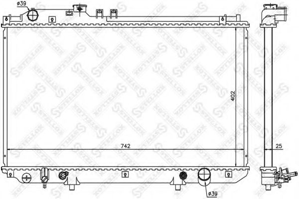 STELLOX 10-26316-SX Радиатор, охлаждение двигателя 