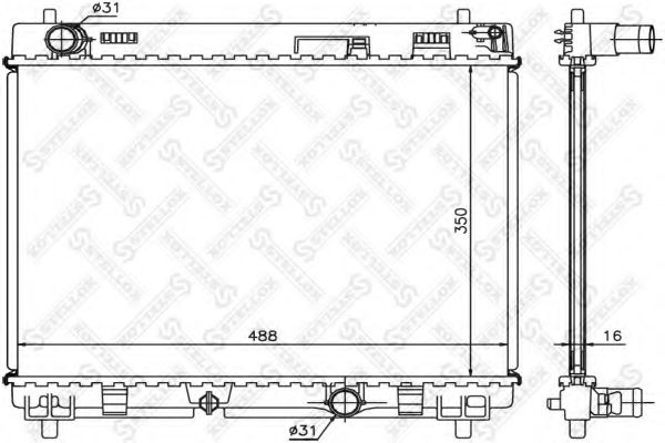 STELLOX 10-26323-SX Радиатор, охлаждение двигателя 