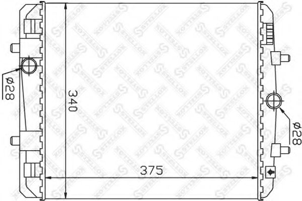 STELLOX 10-26359-SX Радиатор, охлаждение двигателя 