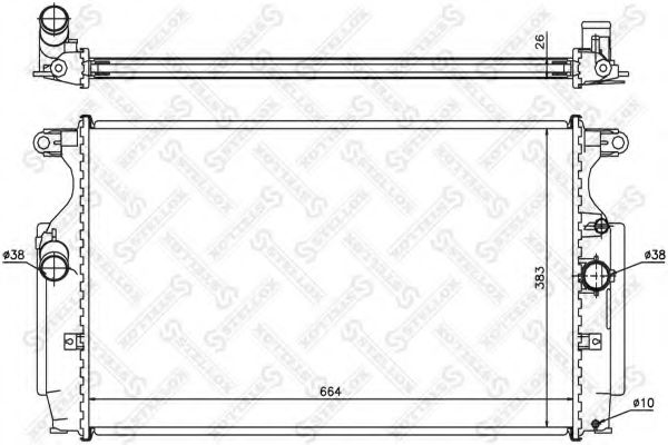 STELLOX 10-26362-SX Радиатор, охлаждение двигателя 
