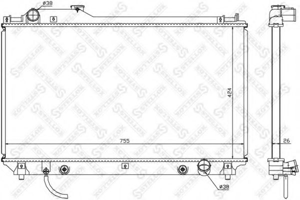 STELLOX 10-26378-SX Радиатор, охлаждение двигателя 