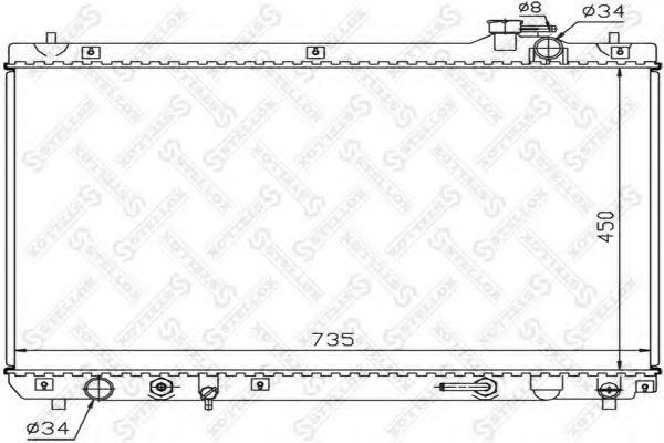STELLOX 10-26379-SX Радиатор, охлаждение двигателя 