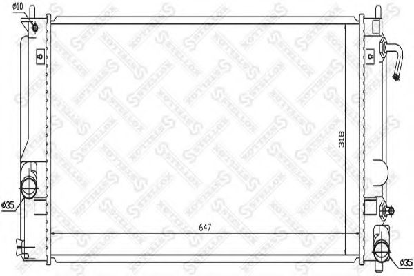 STELLOX 10-26389-SX Радиатор, охлаждение двигателя 
