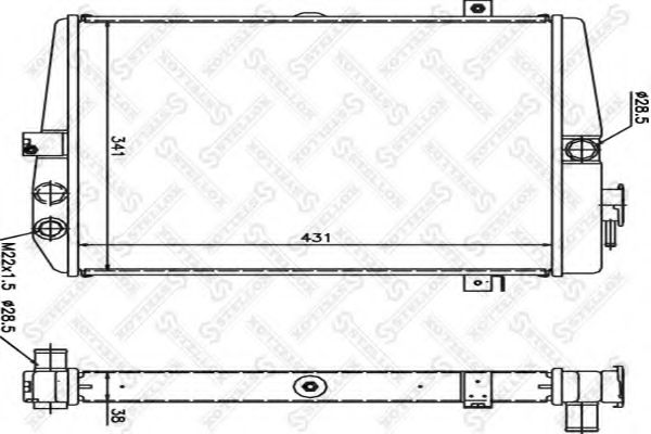 STELLOX 10-26404-SX Радиатор, охлаждение двигателя для AUDI FOX (Ауди Фоx) STELLOX 10-26404-SX Радиатор, охлаждение двигателя для AUDI FOX (Ауди Фоx)