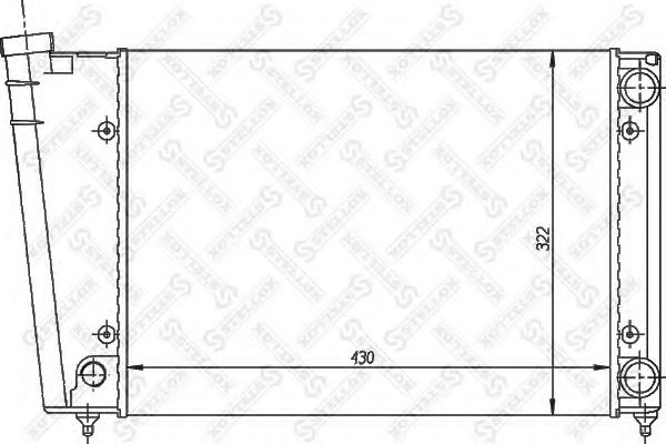 STELLOX 10-26405-SX Радиатор, охлаждение двигателя для VOLKSWAGEN CORSAR (Фольксваген Cорсар) STELLOX 10-26405-SX Радиатор, охлаждение двигателя для VOLKSWAGEN CORSAR (Фольксваген Cорсар)