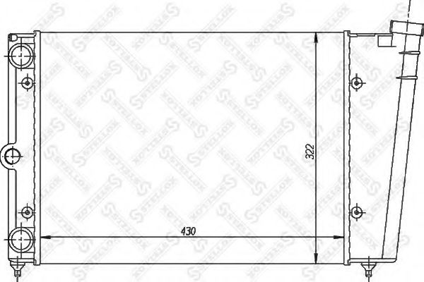 STELLOX 10-26406-SX Радиатор, охлаждение двигателя для VOLKSWAGEN DERBY (Фольксваген Дэрбъ) STELLOX 10-26406-SX Радиатор, охлаждение двигателя для VOLKSWAGEN DERBY (Фольксваген Дэрбъ)