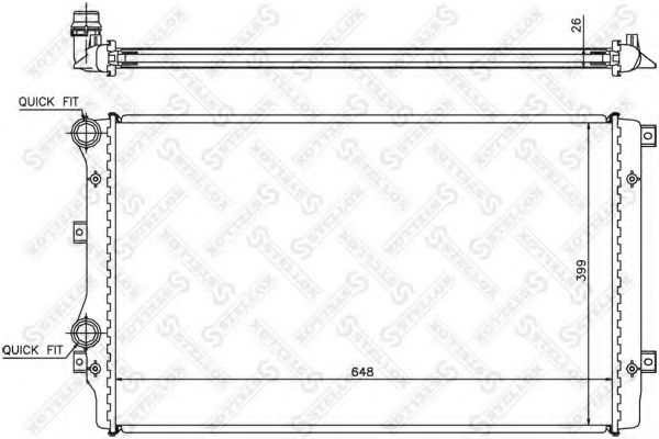 STELLOX 10-26428-SX Радиатор, охлаждение двигателя 