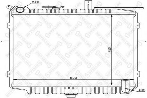 STELLOX 10-26471-SX Радиатор, охлаждение двигателя 