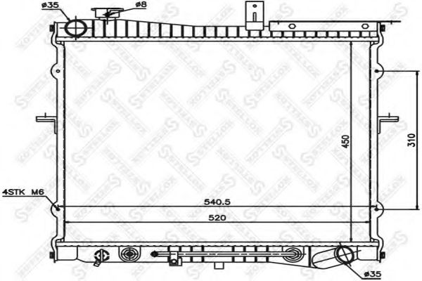STELLOX 10-26477-SX Радиатор, охлаждение двигателя 