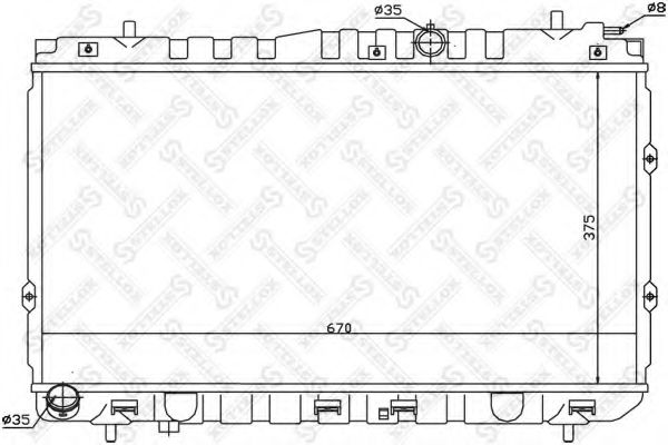 STELLOX 10-26503-SX Радиатор, охлаждение двигателя 