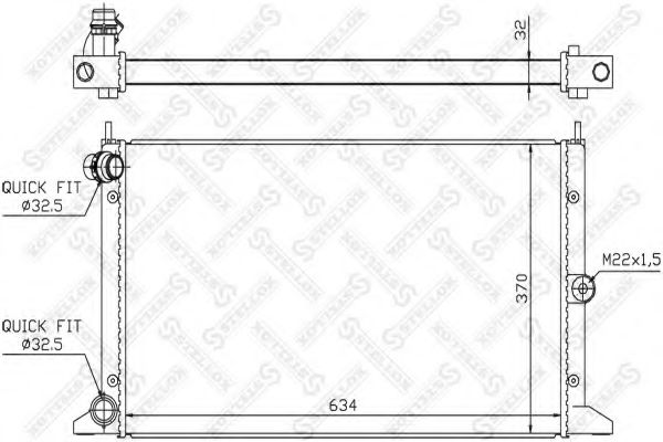 STELLOX 10-26572-SX Радиатор, охлаждение двигателя для VOLKSWAGEN SHARAN (Фольксваген Шаран) STELLOX 10-26572-SX Радиатор, охлаждение двигателя для VOLKSWAGEN SHARAN (Фольксваген Шаран)