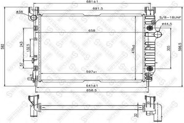 STELLOX 10-26763-SX Радиатор, охлаждение двигателя для DODGE DAKOTA (Додж Дакота) STELLOX 10-26763-SX Радиатор, охлаждение двигателя для DODGE DAKOTA (Додж Дакота)