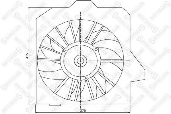 STELLOX 29-99109-SX Вентилятор, охлаждение двигателя для CHRYSLER VOYAGER III (Крайслер Вояджер 3)