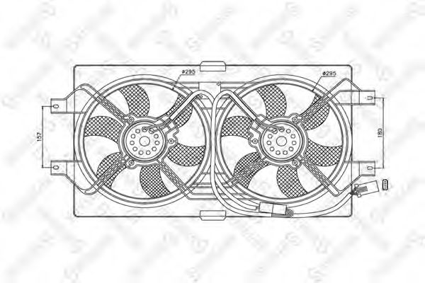 STELLOX 29-99110-SX Вентилятор, охлаждение двигателя для CHRYSLER 300 M (Крайслер 300 м)