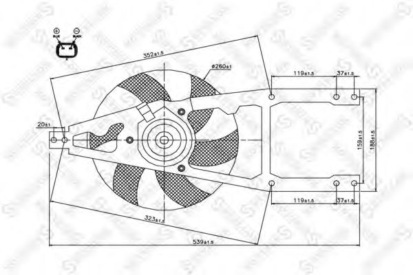 STELLOX 29-99114-SX Вентилятор, охлаждение двигателя для FIAT CINQUECENTO (Фиат Cинqуэcэнто) STELLOX 29-99114-SX Вентилятор, охлаждение двигателя для FIAT CINQUECENTO (Фиат Cинqуэcэнто)