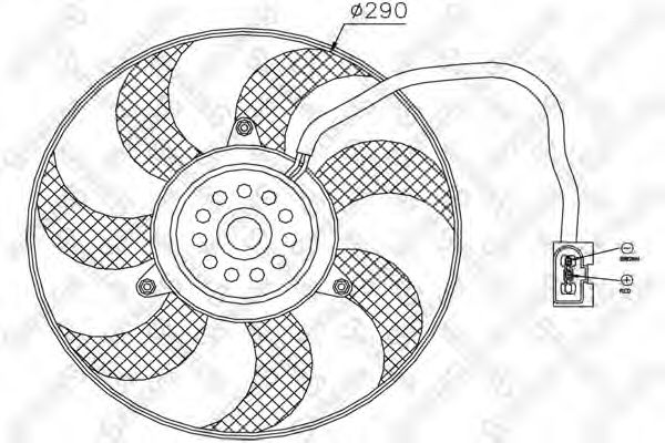 STELLOX 29-99262-SX Вентилятор, охлаждение двигателя для VOLKSWAGEN (Фольксваген) STELLOX 29-99262-SX Вентилятор, охлаждение двигателя для VOLKSWAGEN (Фольксваген)