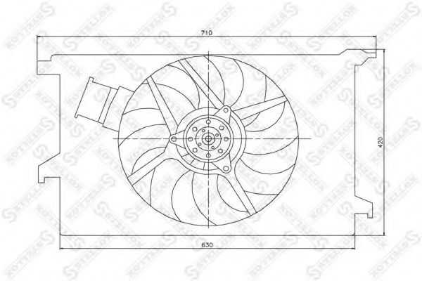 STELLOX 29-99271-SX Вентилятор, охлаждение двигателя для OPEL VECTRA C (Опель Вектра с) STELLOX 29-99271-SX Вентилятор, охлаждение двигателя для OPEL VECTRA C (Опель Вектра с)