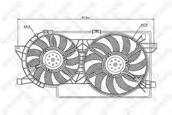 STELLOX 29-99291-SX Вентилятор, охлаждение двигателя для CHRYSLER VOYAGER III (Крайслер Вояджер 3)