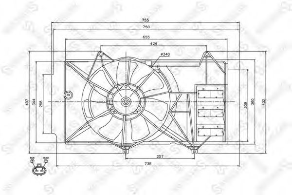STELLOX 29-99338-SX Вентилятор, охлаждение двигателя для TOYOTA YARIS VERSO (Тойота/тоета Ярис версо) STELLOX 29-99338-SX Вентилятор, охлаждение двигателя для TOYOTA YARIS VERSO (Тойота/тоета Ярис версо)