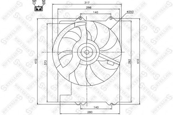 STELLOX 29-99419-SX Вентилятор, охлаждение двигателя для ROVER 400 (Ровер 400) STELLOX 29-99419-SX Вентилятор, охлаждение двигателя для ROVER 400 (Ровер 400)