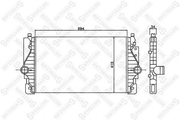 STELLOX 10-40163-SX Интеркулер для VOLKSWAGEN T4 MULTIVAN (Фольксваген Т4 мултиvан) STELLOX 10-40163-SX Интеркулер для VOLKSWAGEN T4 MULTIVAN (Фольксваген Т4 мултиvан)