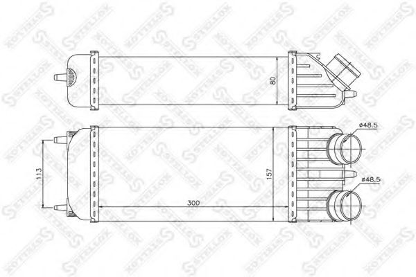 STELLOX 10-40190-SX Интеркулер для PEUGEOT 207 (Пежо 207) STELLOX 10-40190-SX Интеркулер для PEUGEOT 207 (Пежо 207)