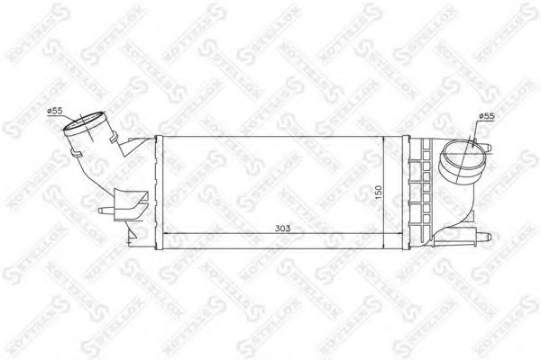 STELLOX 10-40193-SX Интеркулер для PEUGEOT 407 (Пежо 407) STELLOX 10-40193-SX Интеркулер для PEUGEOT 407 (Пежо 407)