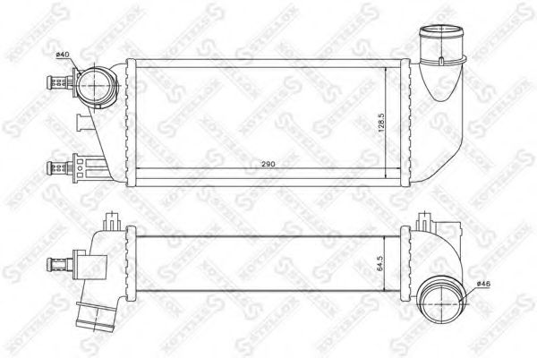 STELLOX 10-40228-SX Интеркулер для FIAT 500 (Фиат 500) STELLOX 10-40228-SX Интеркулер для FIAT 500 (Фиат 500)