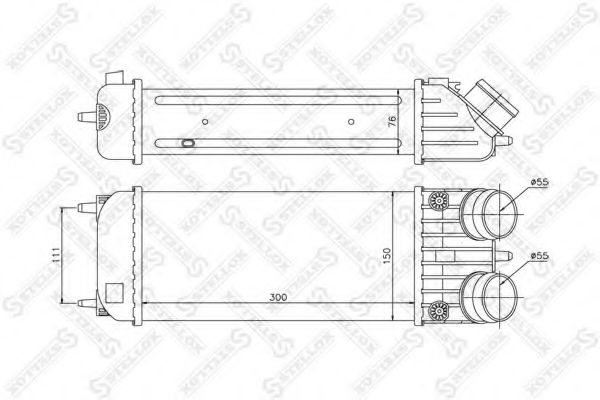STELLOX 10-40232-SX Интеркулер для PEUGEOT 207 (Пежо 207) STELLOX 10-40232-SX Интеркулер для PEUGEOT 207 (Пежо 207)