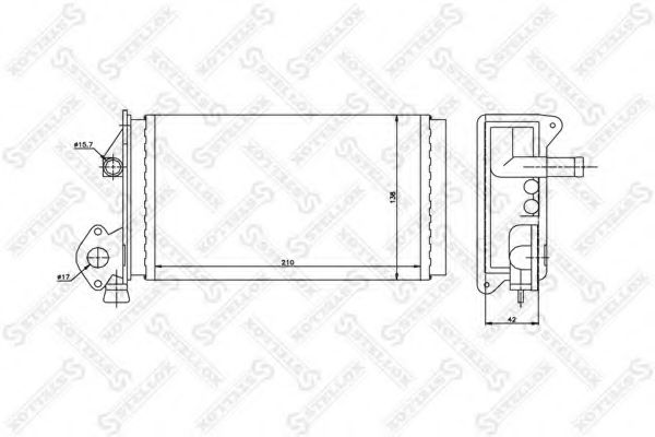 STELLOX 10-35063-SX Теплообменник, отопление салона для VOLKSWAGEN T3 CARAVELLE (Фольксваген Т3 cараvэллэ) STELLOX 10-35063-SX Теплообменник, отопление салона для VOLKSWAGEN T3 CARAVELLE (Фольксваген Т3 cараvэллэ)
