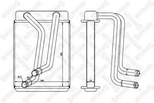STELLOX 10-35187-SX Теплообменник, отопление салона для KIA MENTOR (Киа Мэнтор) STELLOX 10-35187-SX Теплообменник, отопление салона для KIA MENTOR (Киа Мэнтор)