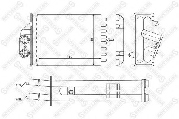 STELLOX 10-35195-SX Теплообменник, отопление салона для FIAT 500 C (Фиат 500 c) STELLOX 10-35195-SX Теплообменник, отопление салона для FIAT 500 C (Фиат 500 c)