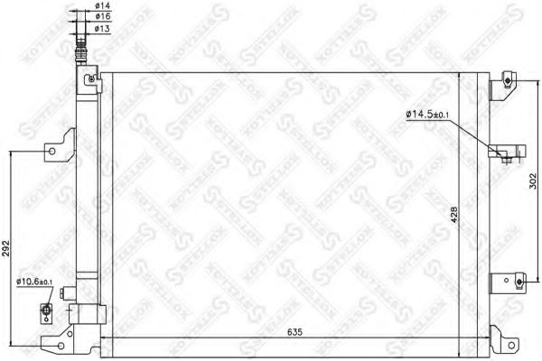 STELLOX 10-45214-SX Конденсатор, кондиционер для VOLVO (Вольво) STELLOX 10-45214-SX Конденсатор, кондиционер для VOLVO (Вольво)