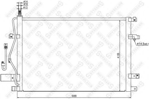 STELLOX 10-45226-SX Конденсатор, кондиционер для VOLVO (Вольво) STELLOX 10-45226-SX Конденсатор, кондиционер для VOLVO (Вольво)