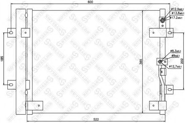 STELLOX 10-45279-SX Конденсатор, кондиционер для KIA K2500 (Киа К2500) STELLOX 10-45279-SX Конденсатор, кондиционер для KIA K2500 (Киа К2500)