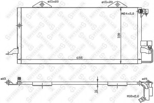 STELLOX 10-45300-SX Конденсатор, кондиционер для AUDI 90 (Ауди 90) STELLOX 10-45300-SX Конденсатор, кондиционер для AUDI 90 (Ауди 90)