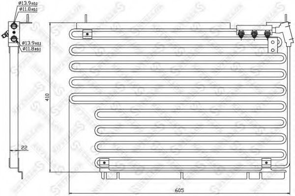 STELLOX 10-45304-SX Конденсатор, кондиционер для VOLVO (Вольво) STELLOX 10-45304-SX Конденсатор, кондиционер для VOLVO (Вольво)